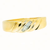 10K Gold 0.15 CTW 7 Diamond Men's Band