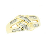 14K Gold 0.80 ctw Ladies Diamond Cocktail Cluster Ring
