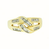 14K Gold 0.80 ctw Ladies Diamond Cocktail Cluster Ring