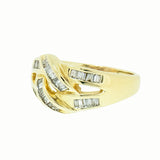 14K Gold 0.80 ctw Ladies Diamond Cocktail Cluster Ring