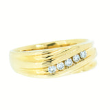 14K Yellow Gold 5 Diamond 0.30 CTW Ring
