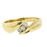 14K Yellow Gold 0.27 ctw 3 Diamond Band