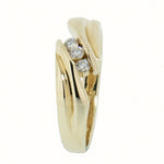 14K Yellow Gold 0.27 ctw 3 Diamond Band