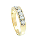 14K Gold 0.54 CTW 9 Diamond Band