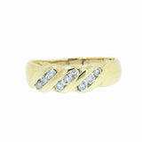 10K Gold 9 Diamond Channel Set 0.30 ctw Diamond Ring