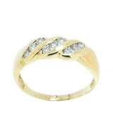 10K Gold 9 Diamond Channel Set 0.30 ctw Diamond Ring