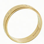 14K Heavy Gold Religious Cross Mens Wedding Band