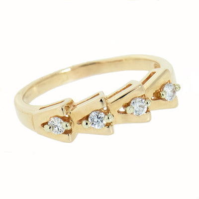 14K Gold Ladies  0.24 CTW 4 Diamond  Ring