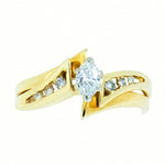 0.50 CTW Marquise Diamond 14K Gold Bridal Wedding Set