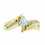 0.50 CTW Marquise Diamond 14K Gold Bridal Wedding Set