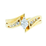 0.50 CTW Marquise Diamond 14K Gold Bridal Wedding Set