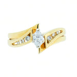 0.50 CTW Marquise Diamond 14K Gold Bridal Wedding Set