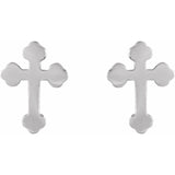 14K Gold Cross Earrings