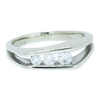 14K White Gold Ladies 1/3 ctw 3 Diamond Ring
