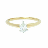 14K Gold 0.28 Carat Pear Shape Diamond Engagement Ring