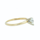14K Gold 0.28 Carat Pear Shape Diamond Engagement Ring