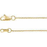 14K or Sterling Silver Gold Cable Chain 1mm
