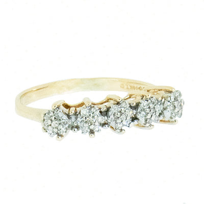 14K Gold Diamond Anniversary Band