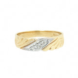 14K Gold 5 Diamond Ornate Band
