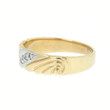 14K Gold 5 Diamond Ornate Band
