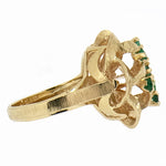 14K Gold Ladies Emerald Custom Ring