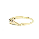 14K Gold Vintage Ladies 0.10 ct Hand Engraved Diamond Ring