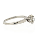 14K White Gold 0.20ct Full Cut Round Diamond Engagement Ring