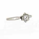 14K White Gold 0.20ct Full Cut Round Diamond Engagement Ring