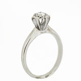 14K White Gold 0.20ct Full Cut Round Diamond Engagement Ring