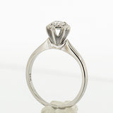 14K White Gold 0.20ct Full Cut Round Diamond Engagement Ring