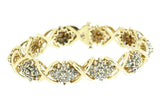 14K Yellow Gold Custom Ladies Bracelet CTW with  Diamonds