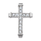 14K Gold 1/2 CTW Diamond Cross Pendant