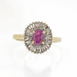 10K Gold Ladies 0.59 Ct Ruby with Diamond Accents Cocktail Ring