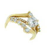 14K Gold Mossanite and Diamond Bridal Set