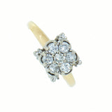14K Gold 0.56 CTW Ladies 7 Diamond Cluster Ring