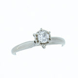 14K White Gold 0.20ct Full Cut Round Diamond Engagement Ring