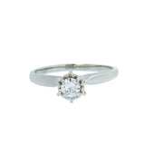 14K White Gold 0.20ct Full Cut Round Diamond Engagement Ring