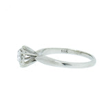 14K White Gold 0.20ct Full Cut Round Diamond Engagement Ring