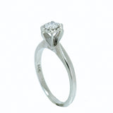 14K White Gold 0.20ct Full Cut Round Diamond Engagement Ring