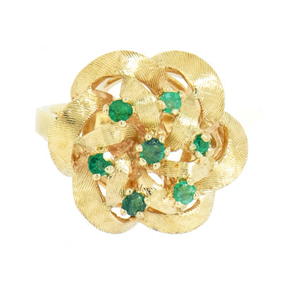 14K Gold Ladies Emerald Custom Ring