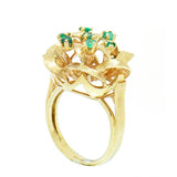 14K Gold Ladies Emerald Custom Ring