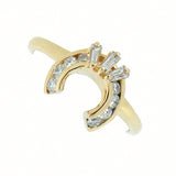 14K Yellow Gold Diamond Guard Ring