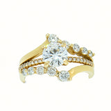 14K Gold Mossanite and Diamond Bridal Set