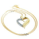 10K Yellow Gold Diamond Heart Pendant