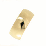 14K Yellow Gold Wedding Band in 8 mm Width