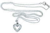 18K Diamond Heart Pendant with 925 22inch chain