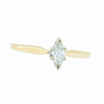 14k Gold 0.21 Carat Marquise Diamond Engagement Ring