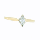 14k Gold 0.21 Carat Marquise Diamond Engagement Ring