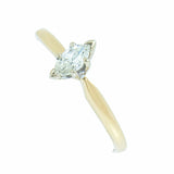 14k Gold 0.21 Carat Marquise Diamond Engagement Ring