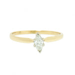 14k Gold 0.21 Carat Marquise Diamond Engagement Ring